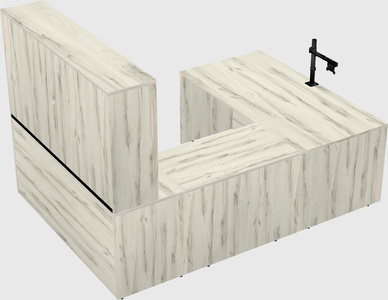 U-shaped desk