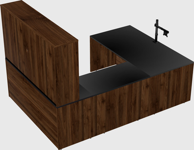 U-shaped desk