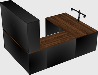 U-shaped desk