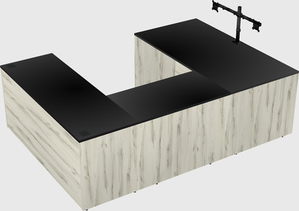 U-shaped desk