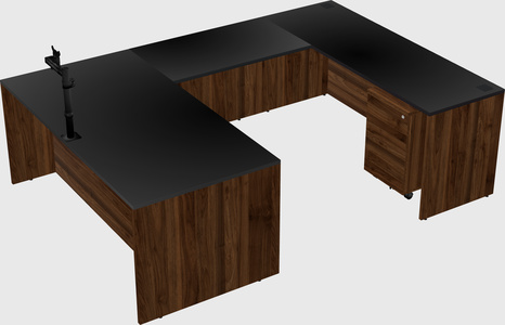 U-shaped desk
