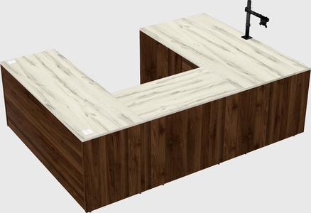 U-shaped desk