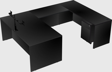 U-shaped desk