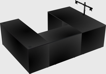 U-shaped desk