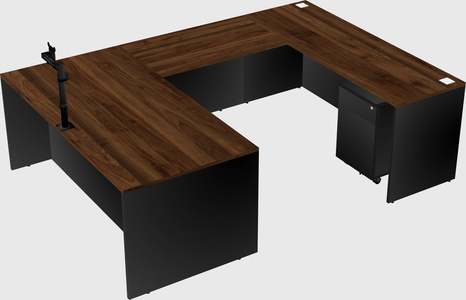 U-shaped desk