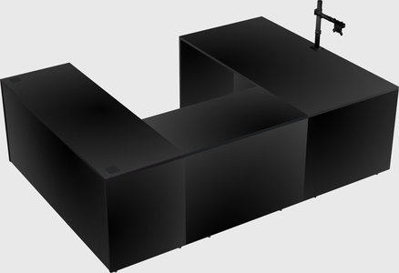 U-shaped desk