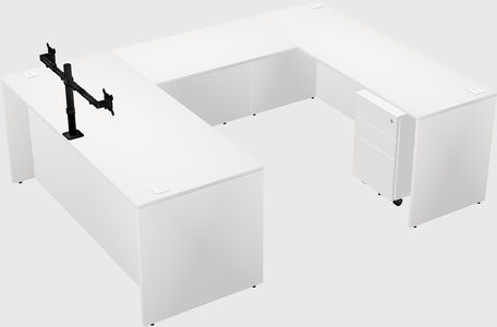 U-shaped desk