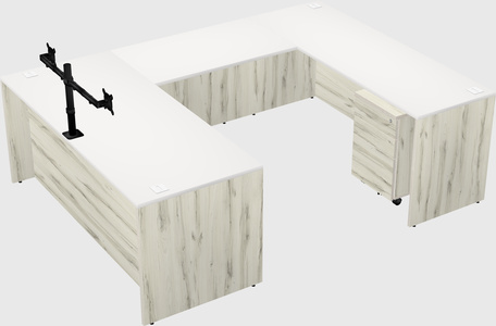 U-shaped desk