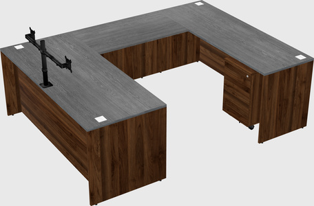 U-shaped desk