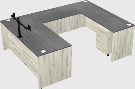 U-shaped desk