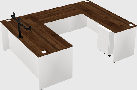 U-shaped desk