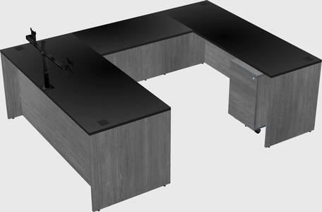 U-shaped desk