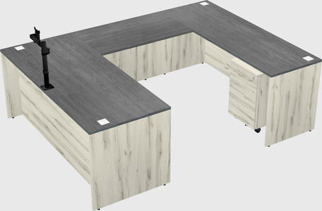 U-shaped desk