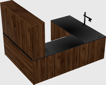 U-shaped desk