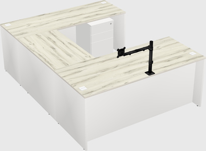 U-shaped desk