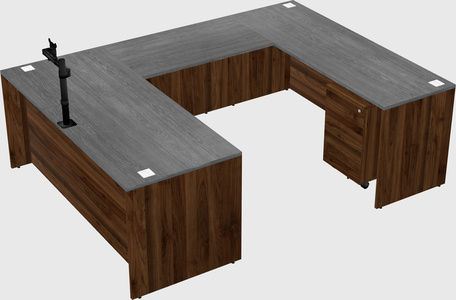 U-shaped desk