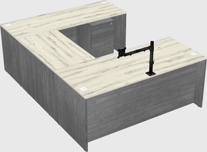 U-shaped desk
