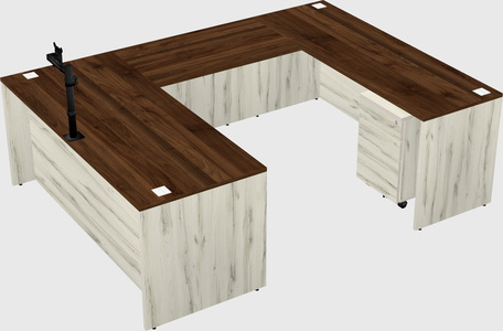 U-shaped desk