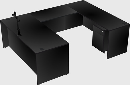 U-shaped desk