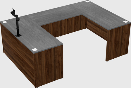 U-shaped desk