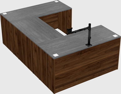 U-shaped desk
