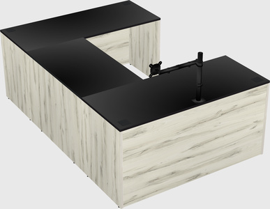 U-shaped desk