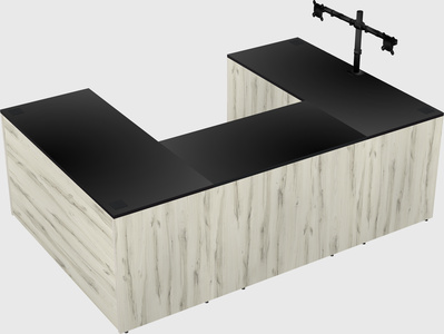 U-shaped desk