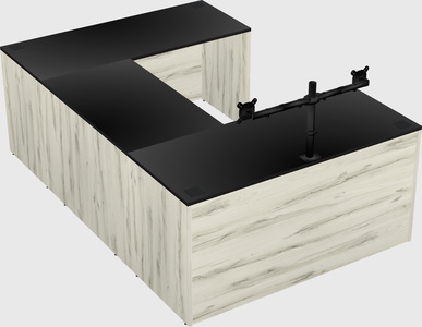 U-shaped desk