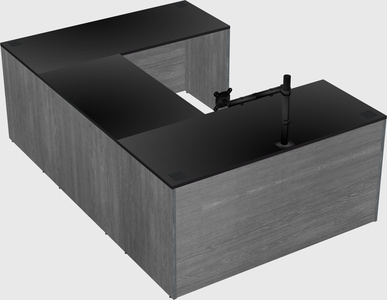 U-shaped desk