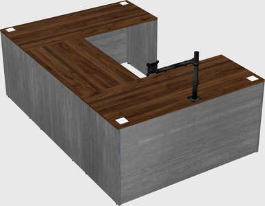 U-shaped desk