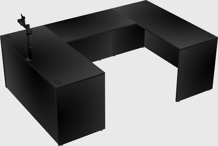 U-shaped desk