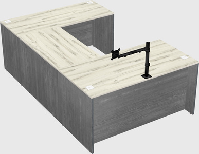 U-shaped desk
