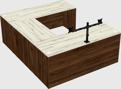 U-shaped desk