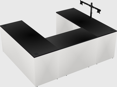 U-shaped desk