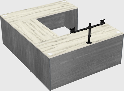 U-shaped desk
