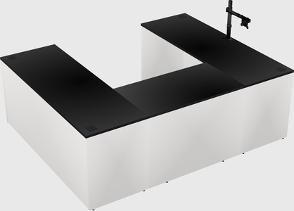 U-shaped desk