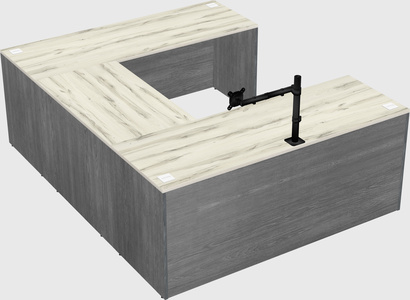 U-shaped desk