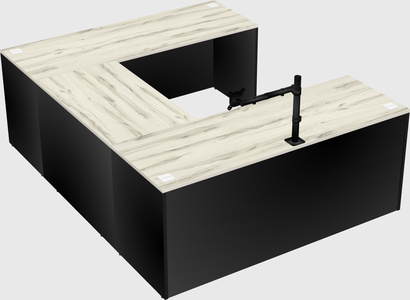 U-shaped desk