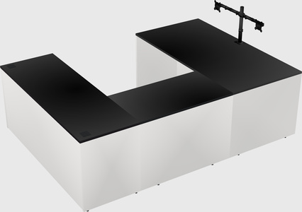 U-shaped desk