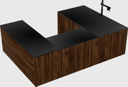 U-shaped desk