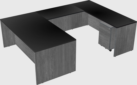 U-shaped desk