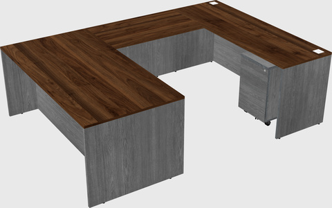 U-shaped desk