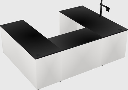 U-shaped desk