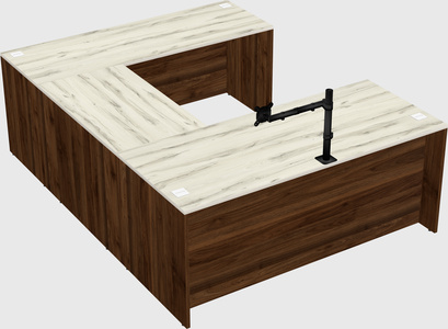 U-shaped desk