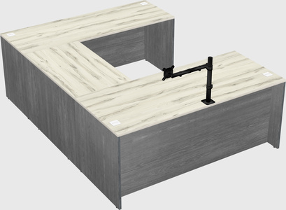 U-shaped desk