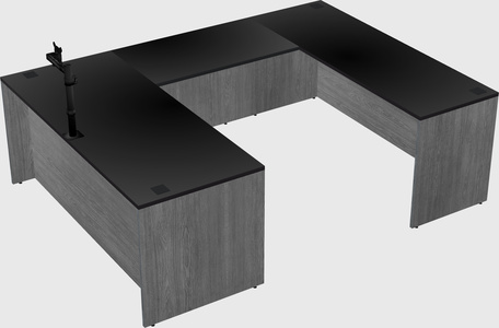 U-shaped desk