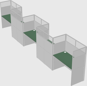 Rectangular cubicles