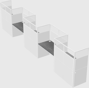Rectangular cubicles