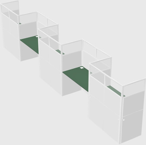 Rectangular cubicles