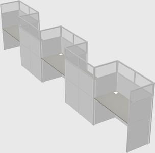 Rectangular cubicles